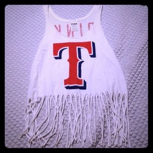 Texas Rangers crop top tank